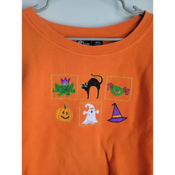 Holiday Editions Orange Halloween Large L Sweater - Picture 3 of 5